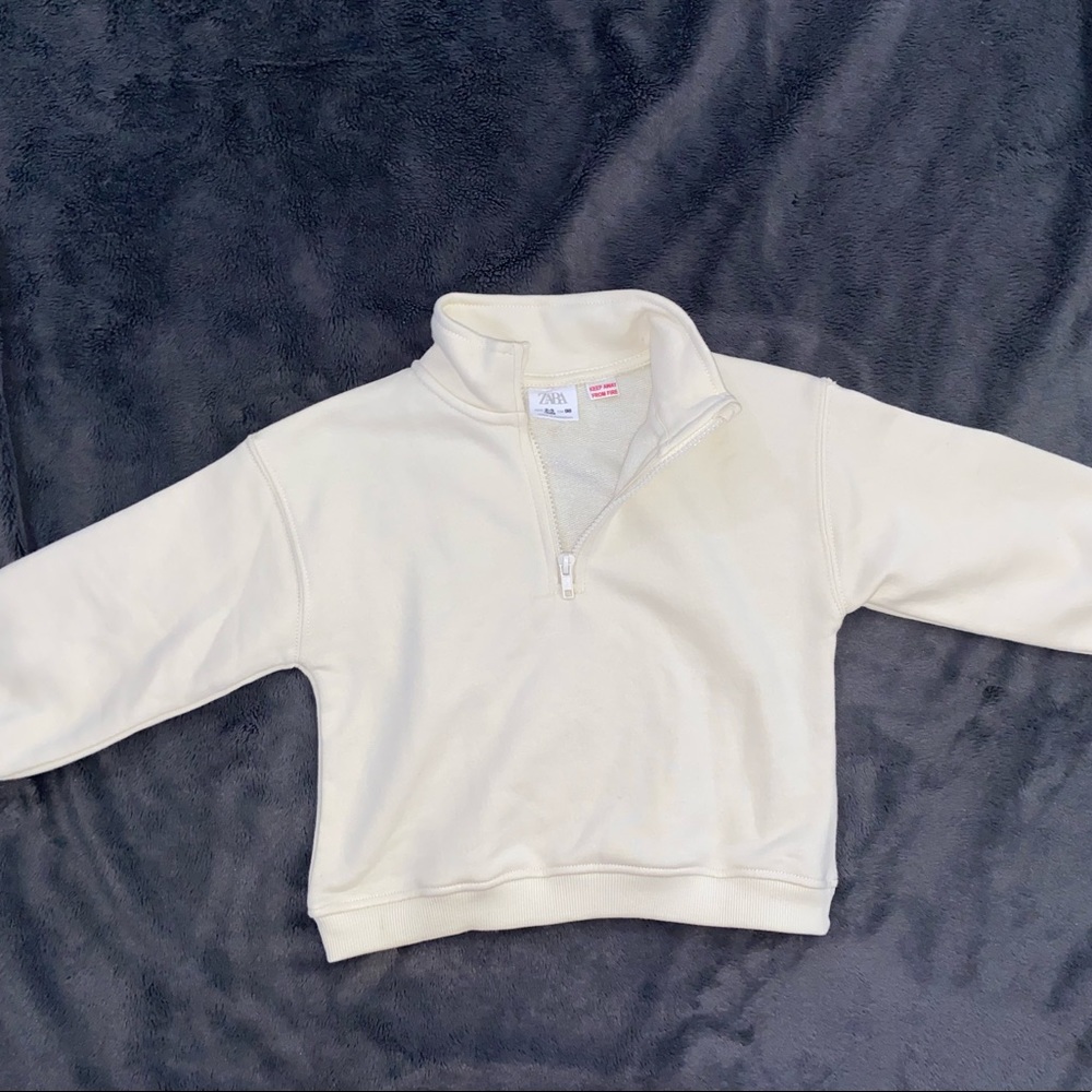 Zara kids quarter zip sweater